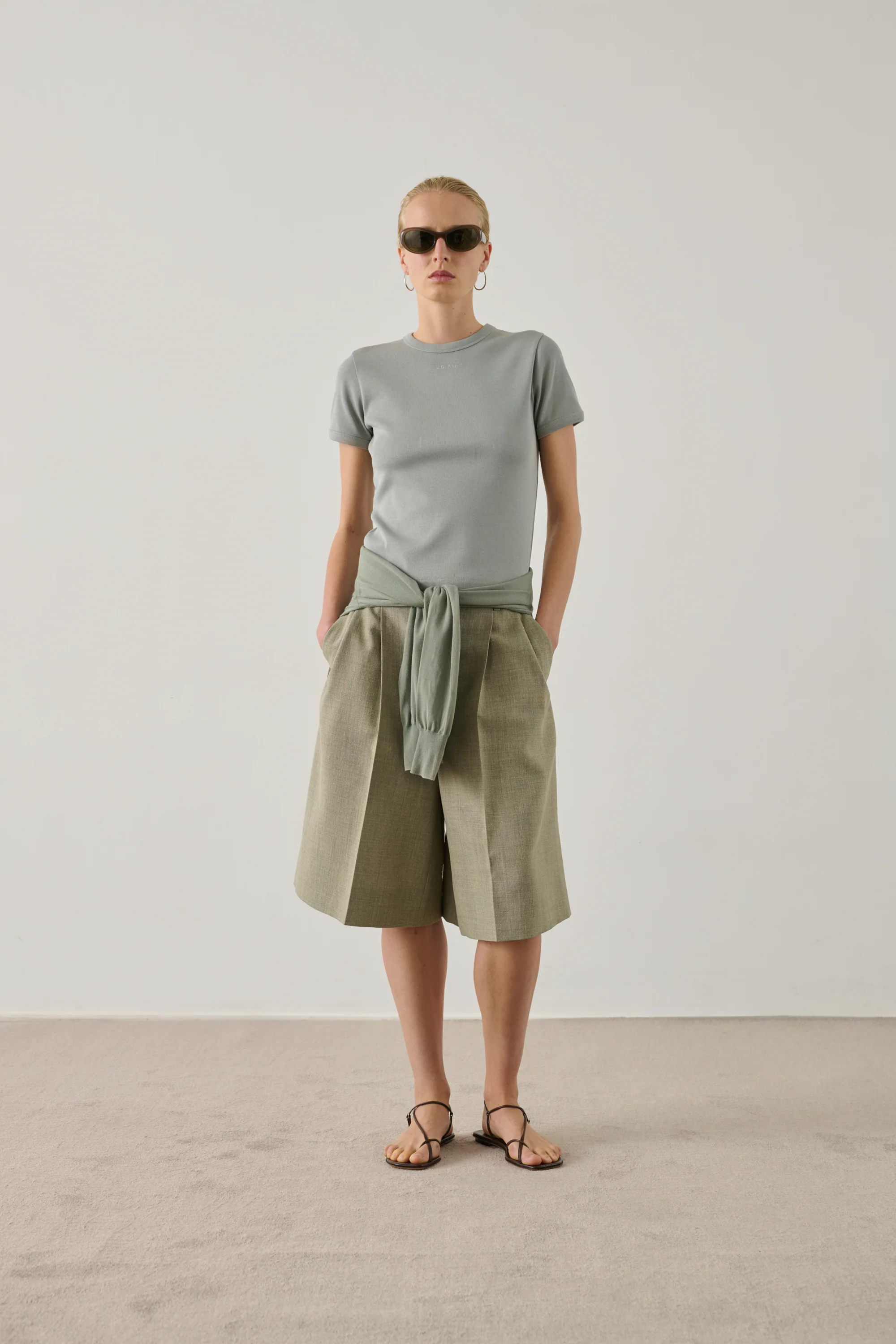 GREEN IMOGEN BERMUDA SHORTS - Image 4